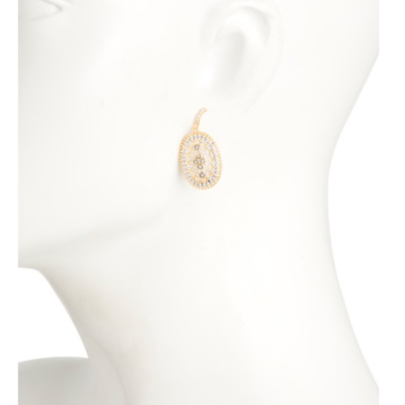 Freida Rothman 14Karat Gold Plated Sterling Silver Clover Shield Earings New - Picture 2 of 9